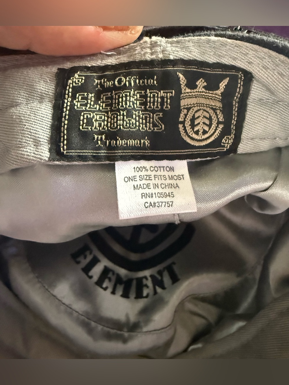 ELEMENT MILITARY rare y2k limited CROWNS premium skater CAP HAT 2000 UNISEX